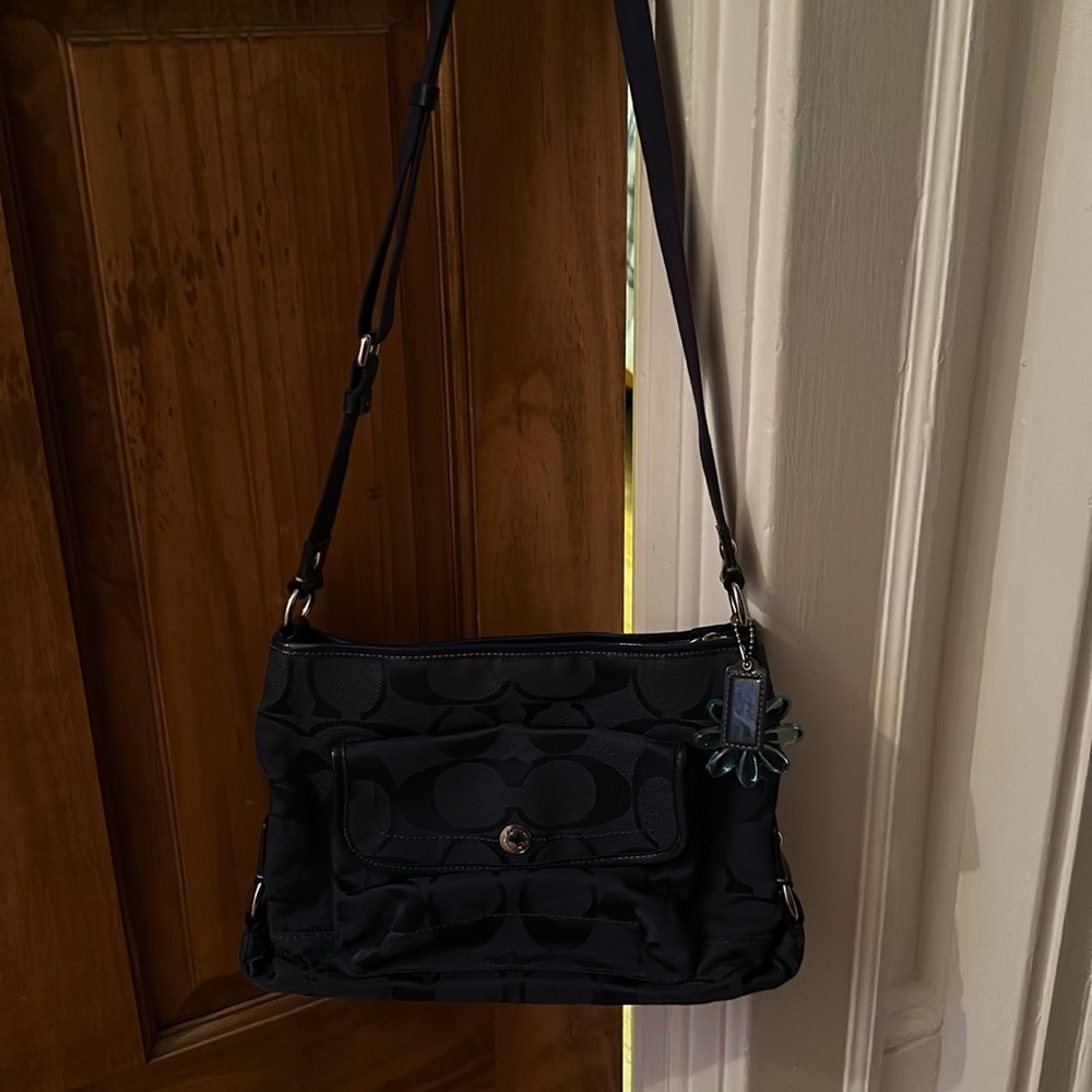 Coach blue cross body bag